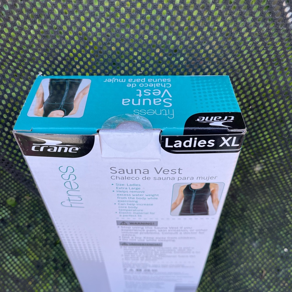 Crane Brand Sauna Vest Black With Teal Stitching - Picture 6 of 8